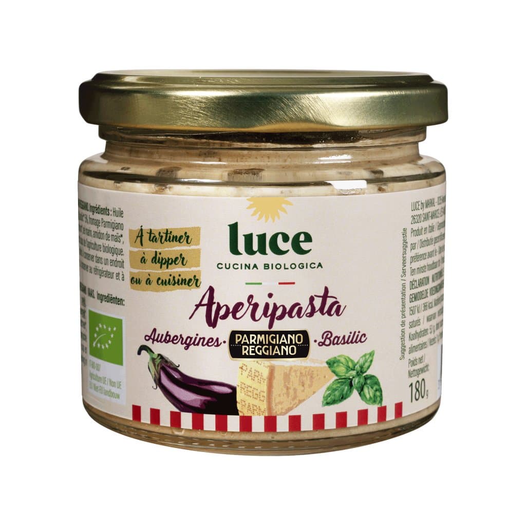 Sauce apéritif aubergine parmesan basilic, Luce, 180 g*