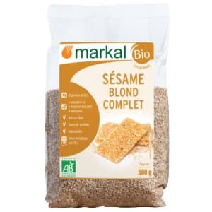 Graines de sésame blond complet, Markal, 500 g*