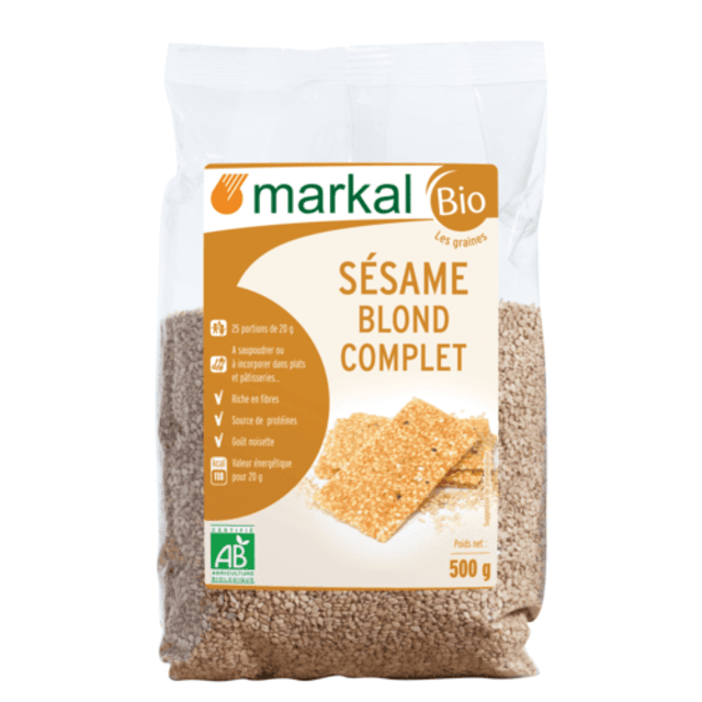 Vollständige Blonde Sesamsamen, Markal, 500 g*