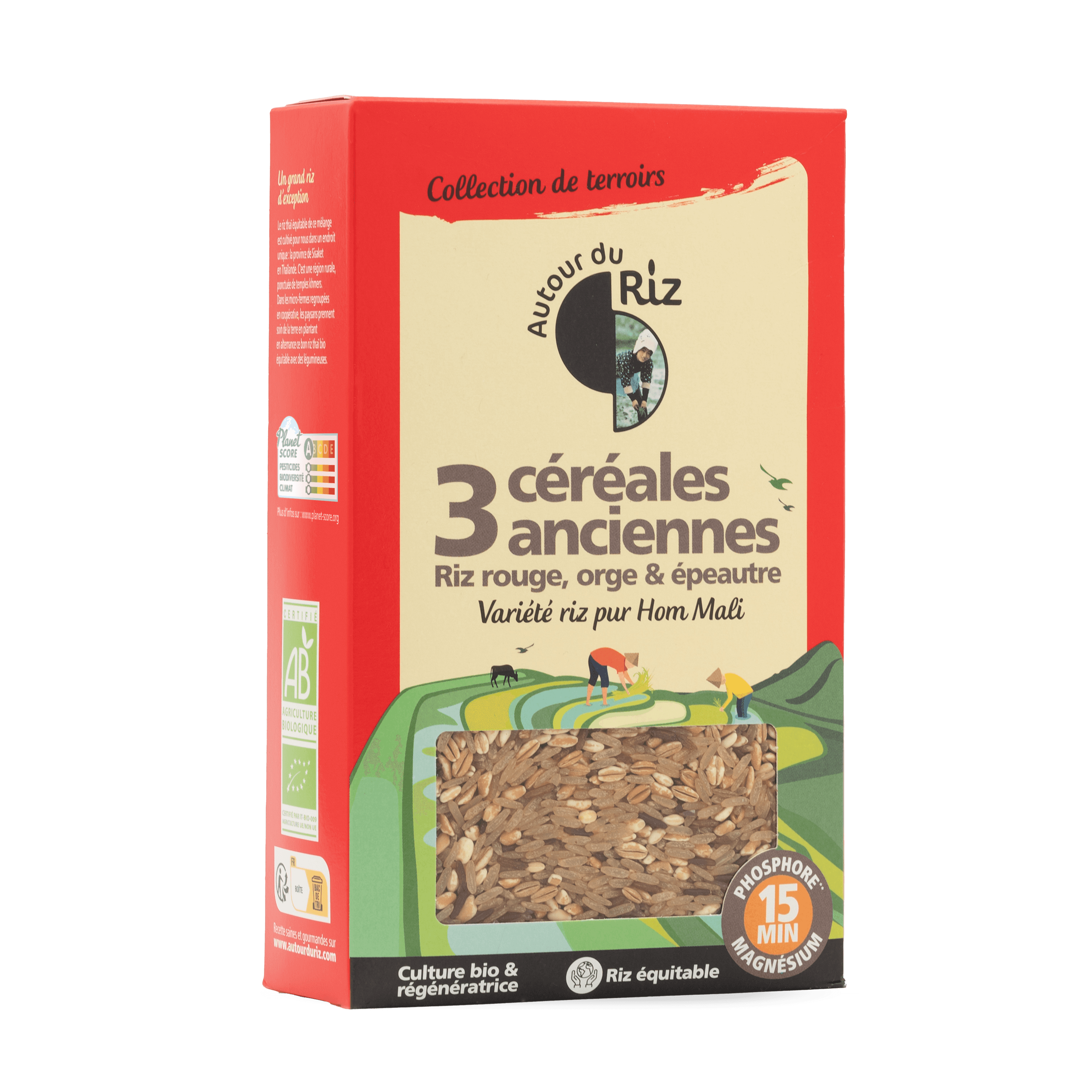 Mélange 3 Céréales Anciennes (riz, Riz Rouge, Épeautre, Orge) — Cuisson 15' — Format Familial