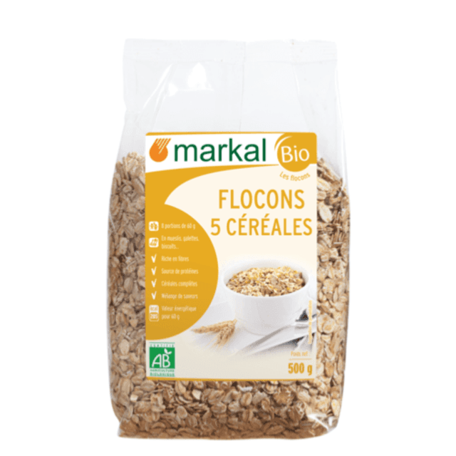 Flocons 5 Céréales, Markal, 500 g*