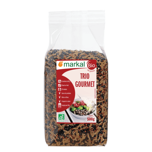 Gourmet Trio Vollkorn-Langkornreis Belugalinsen Roter Quinoa, Markal, 500 g*