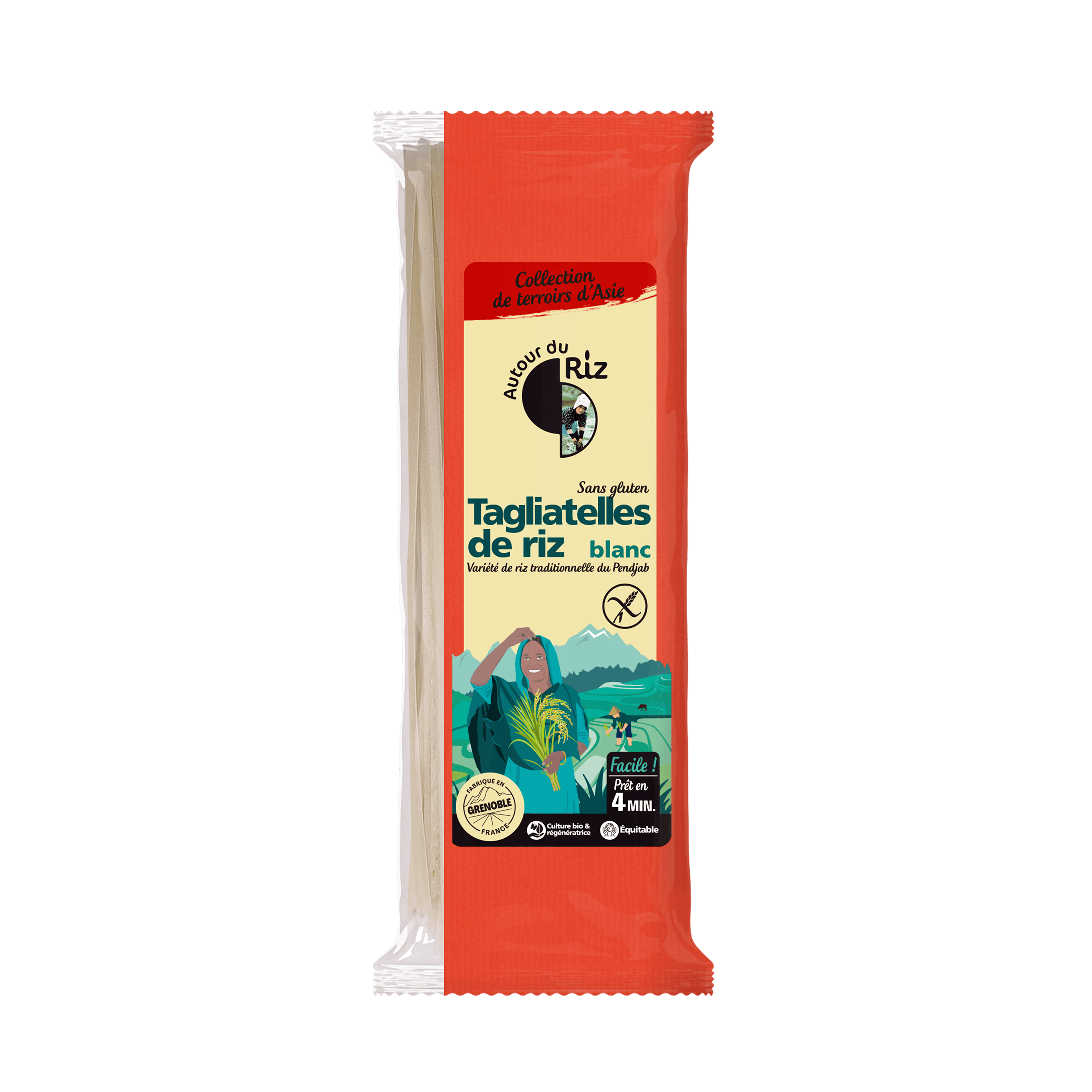 Tagliatelles De Riz 1/2 Complet Fabriquées En France & Équitables, Autour Du Riz, 400 g