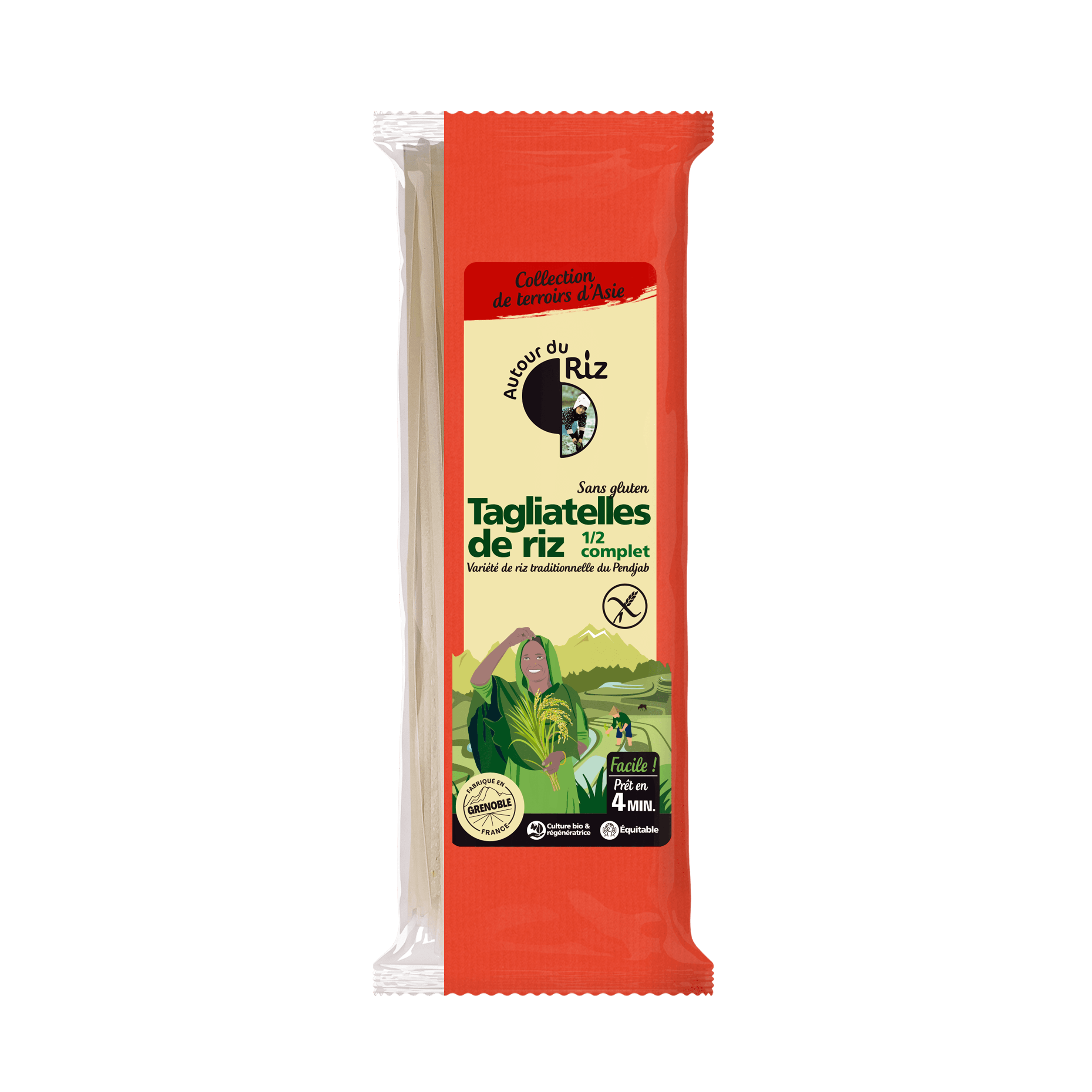 Tagliatelles De Riz Complet Fabriquées En France & Équitables, Autour Du Riz, 400 g
