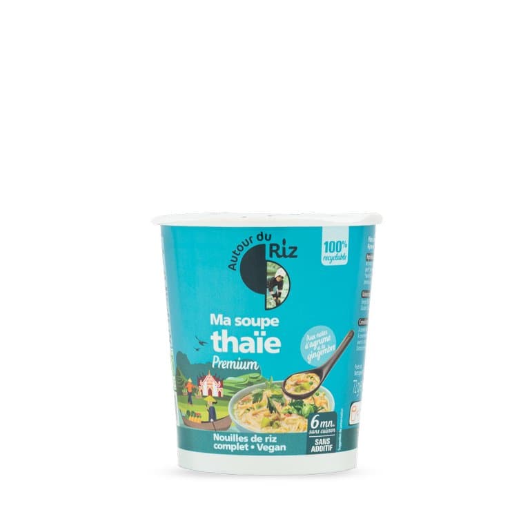 Ma Soupe Thaïe Cup Veggie Premium, Autour du Riz, 72 g*