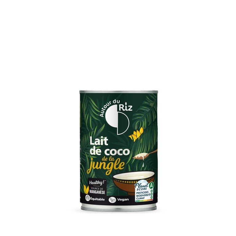 Lait de coco de la jungle 16% commerce équitable, Autour du Riz, 400 ml*