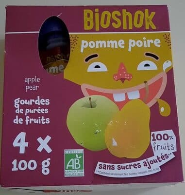 Gourde Pomme Poire, Bioshok, 4×100 g*