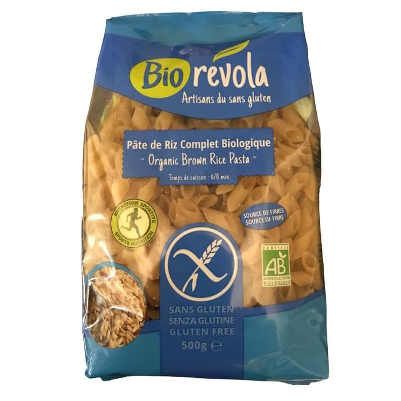 Mezze Penne Riz Complet Sans Gluten, Biorévola, 500 g*