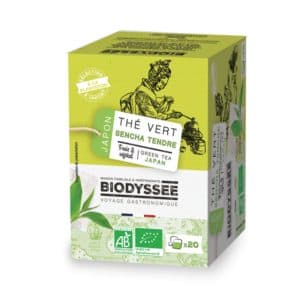 Thé Vert Sencha Tendre Du Japon, Biodyssée, 20pcs*