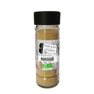 Poivre Blanc Moulu, Biodyssée, 50 g*