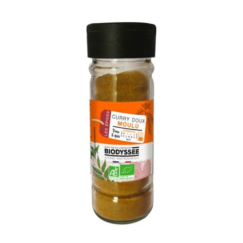 Curry Doux Moulu, Biodyssée, 35 g*