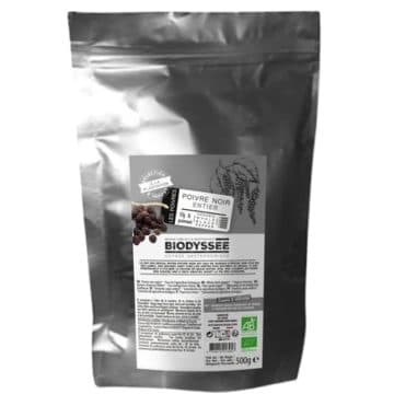 Moulin Poivre Noir Entier, Biodyssée, 500 g*