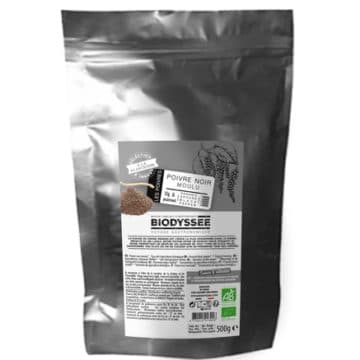 Poivre Noir Moulu, Biodyssée, 500 g*