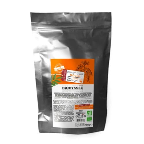 Curry Doux Moulu, Biodyssée, 500 g*
