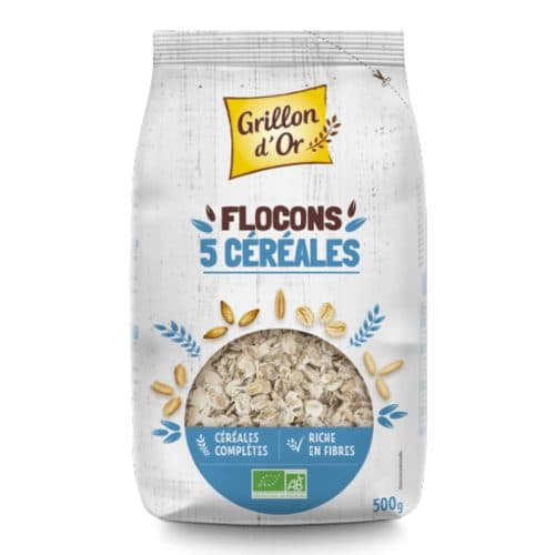 Flocons 5 Céréales, Grillon D'or, 500 g*