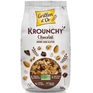 Krounchy Au Chocolat Et À L'avoine Sans Gluten, Grillon D'or, 500 g*
