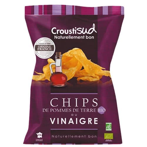 Chips De Pommes De Terre Au Vinaigre, Croustisud, 100 g*