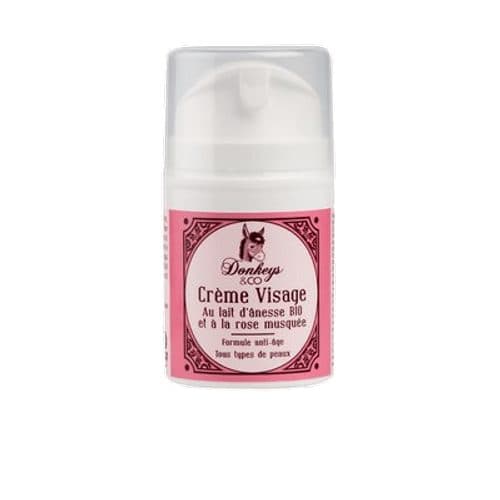 Crème Visage Au Lait D'ânesse Et Rose Musquée, Donkeys & Co, 50 ml*