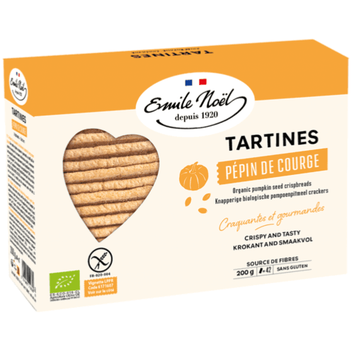 Tartines Sans Gluten Courge BIO, Emile Noël, 2×100 g*