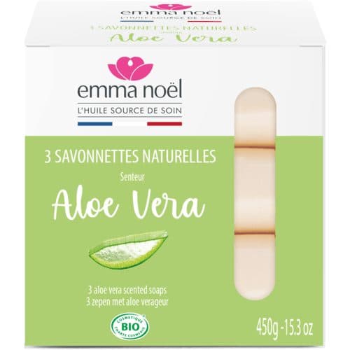 Savonnettes Aloe Vera BIO, Emma Noël, 3×150 g*