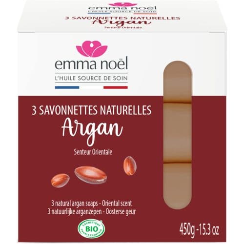 Savonnettes Argan BIO, Emma Noël, 3×150 g*
