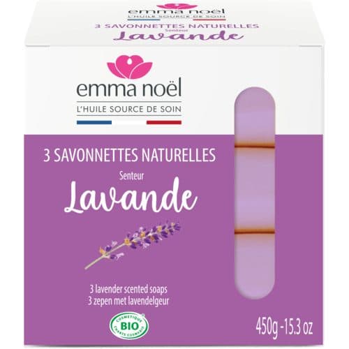 Savonnettes Lavande BIO, Emma Noël, 3×150 g*