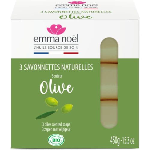 Savonnettes Olive BIO, Emma Noël, 3×150 g*