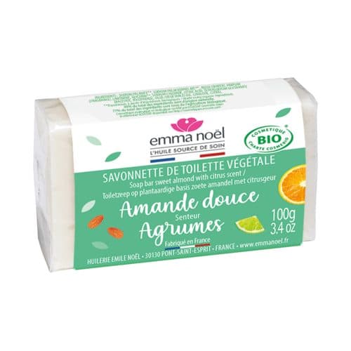 Savonnette À L'huile Amande Douce BIO, Emma Noël, 100 g*