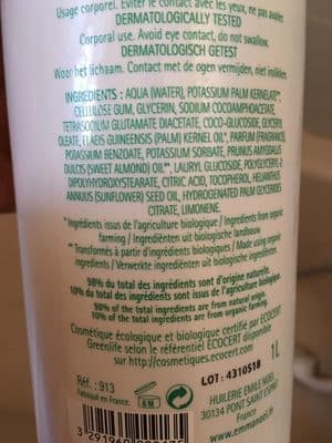 Gel Douche Amande Douce BIO, Emma Noël, 1l*