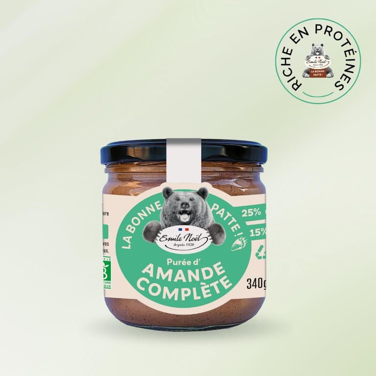 Purée biologique d’amande complète pot verre, Emile Noël, 340 g*