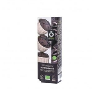 Mini Fondant Noir Intense Sans Gluten BIO, Ô Cérès, 3×55 g*