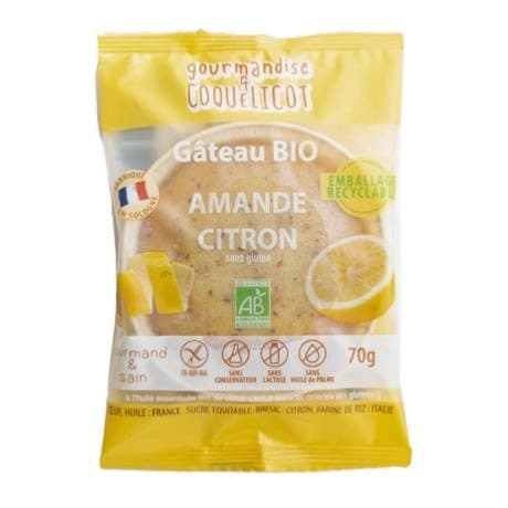 Gâteau Amande Citron Sans Gluten, Gourmandise & Coquelicot, 70 g*