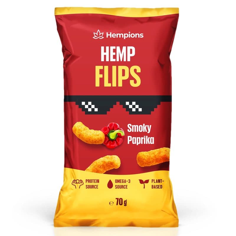 Flips Au Chanvre Paprika Fumé BIO, Hempions, 70 g*