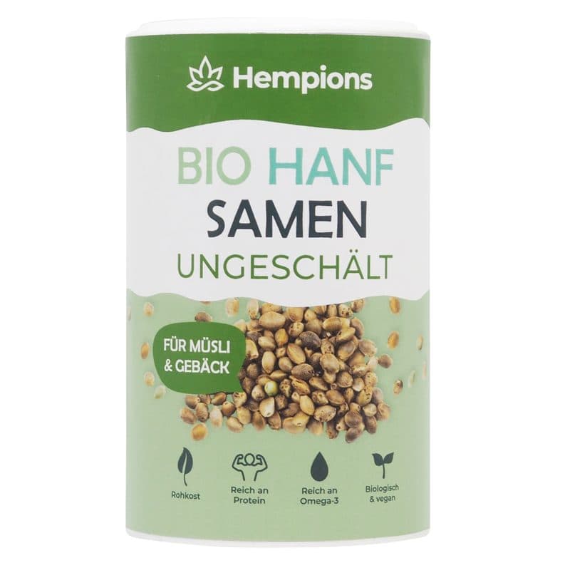 Graines De Chanvre Non Décortiquées BIO, Hempions, 200 g*