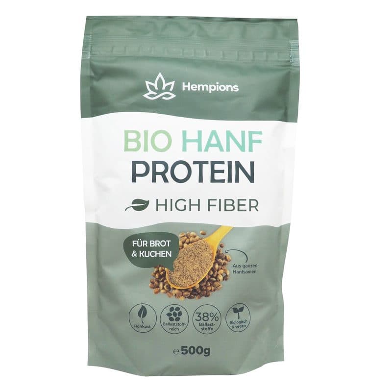 Protéine De Chanvre Haute Fibre BIO, Hempions, 500 g*