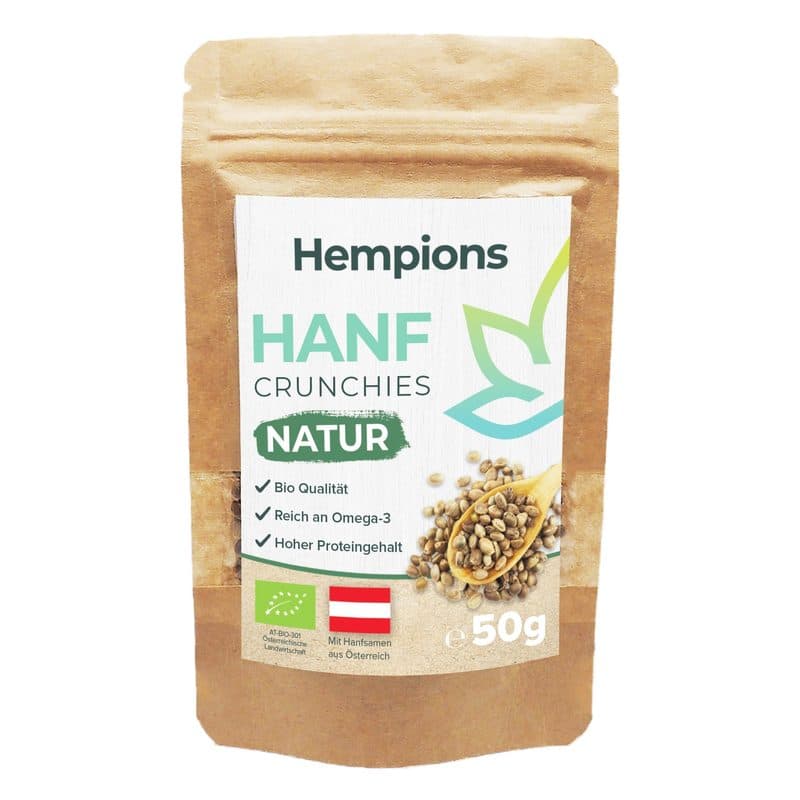 Chanvre Crunchies Nature BIO, Hempions, 50 g*