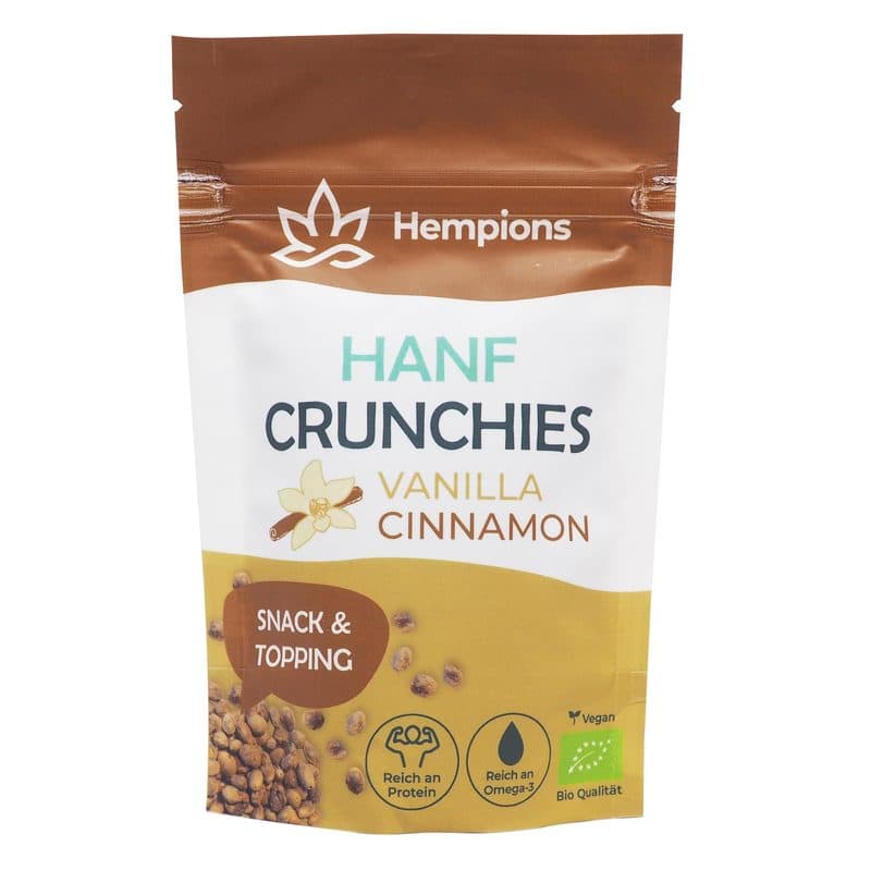 Chanvre Crunchies Vanille-Cannelle BIO, Hempions, 50 g*