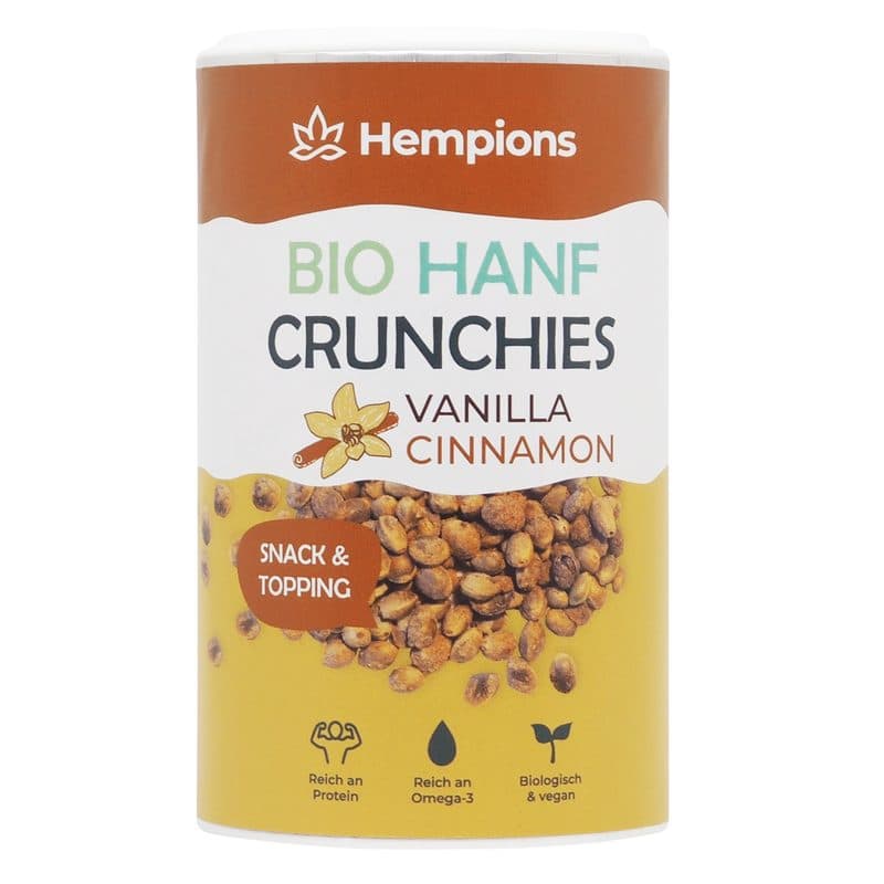 Chanvre Crunchies Vanille-Cannelle BIO, Hempions, 200 g*