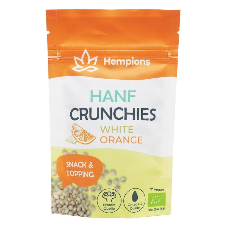 Chanvre Crunchies Orange Blanche BIO, Hempions, 50 g*