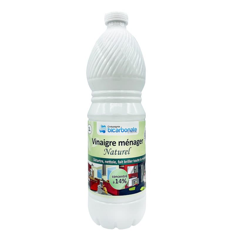 Vinaigre Ménager Naturel Concentré À 14 ° Neutre, Compagnie Du Bicarbonate, 1l