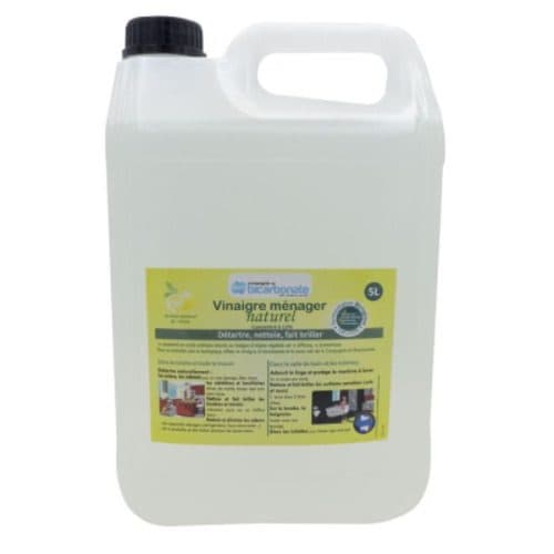 Vinaigre Ménager Naturel Concentré À 12 ° Citron, Compagnie Du Bicarbonate, 5l
