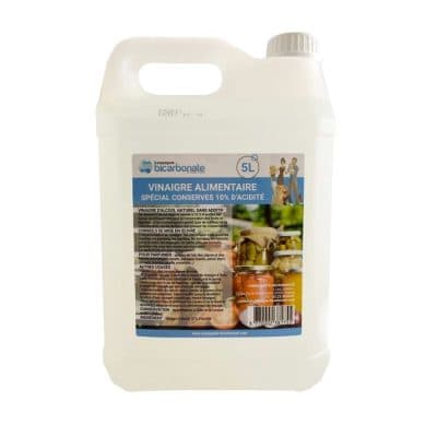 Vinaigre Alimentaire Naturel Concentré À 10°, Compagnie Du Bicarbonate, 5l