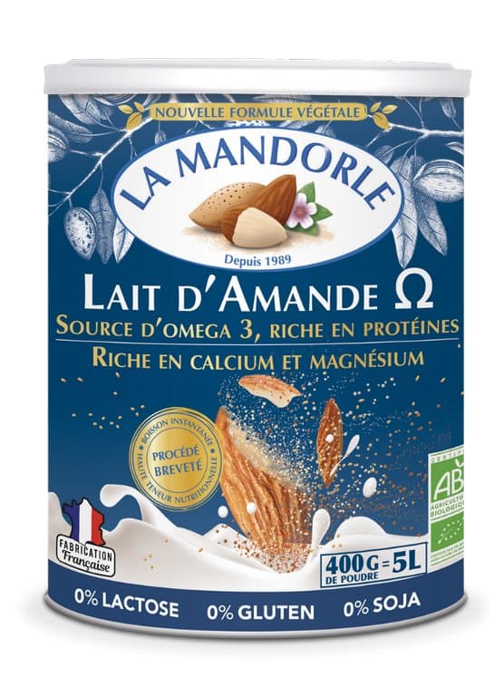Lait d'amande oméga en poudre, La Mandorle, 400 g*
