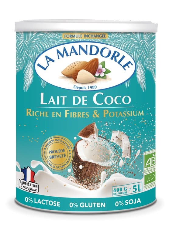 Lait de coco en poudre, La Mandorle, 400 g*