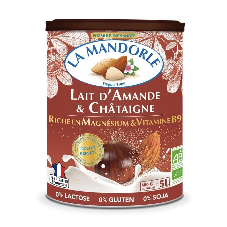 Lait d'amande & châtaigne, La Mandorle, 400 g*