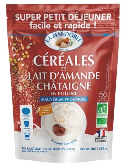 Céréales Et Lait D'amande & Châtaigne, La Mandorle, 225 g*