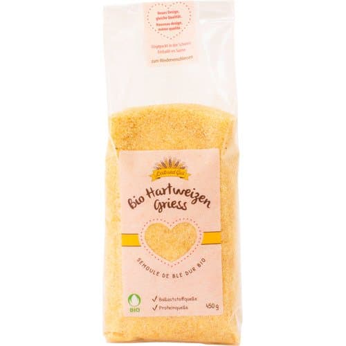 Semoule complète de blé dur bio (label Knospe) import, Leib und Gut, 450 g*