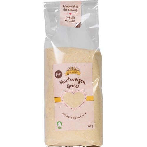 Semoule de blé dur moyenne bio (label Knospe) import, Leib und Gut, 500 g*