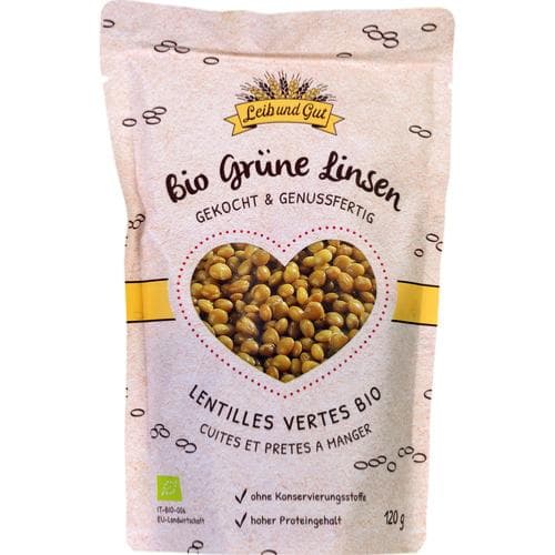 Lentilles Vertes Cuites BIO, Leib Und Gut, 120 g*