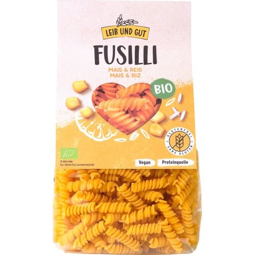 Fusilli maïs & riz bio — sans gluten, Leib und Gut, 340 g*